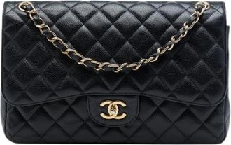 Chanel Pre-owned Double Flap Schoudertas - Dames - Vintage Schoudertas - Zwart - ONE Size - Leer - Vintage