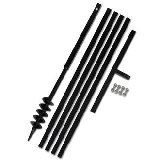 vidaXL Taladro De Tierra Con Mango 80 Mm Con Tubo De Extensi&oacute;n 5 M Acero Vidaxl