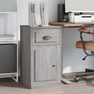 vidaXL Vidaxl - Armario Auxiliar Y Caj&oacute;n Madera Contrachapada Gris 40x50x75 Cm