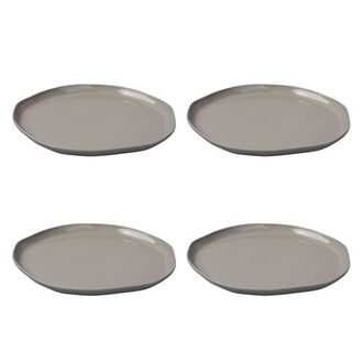 Be Home Tam Stoneware Flat Side Plate - Set of 4 in Sterling at Nordstrom