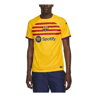 Nike FC Barcelona 23-24 Stadium Fourth Dri-fit Soccer Jersey Yellow DR5079-729
