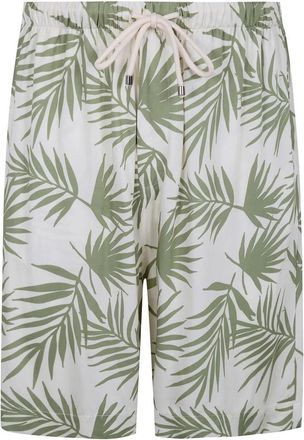 Laneus Leaf Print Shorts - Heren - Korte Broeken - Veelkleurig - M - Korte Broeken