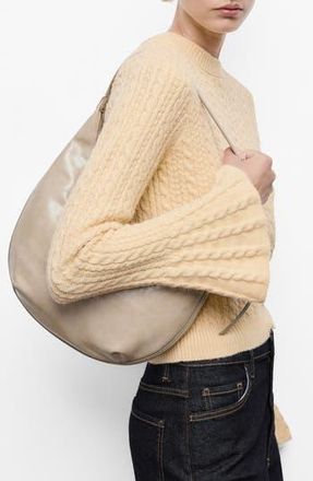 Mango Cable Stitch Sweater in Pastel Yellow at Nordstrom Rack, Size X-Small
