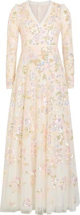 Needle & Thread Sequin Paradise Floral-embellished Tulle Gown - White - 18 (UK18 / Xxl)