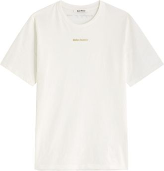 Wales Bonner Wales Bonner Logo-print Cotton T-shirt - Ivory - M