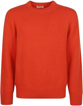 Soft Goat Ronde hals trui - Heren - Ronde hals truien - Oranje - M - Truien & Vesten