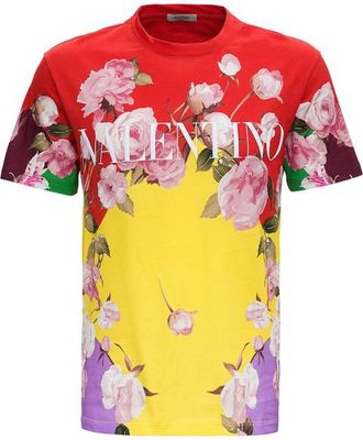 Valentino Garavani Valentino Flying Flowers Print T-Shirt Size M