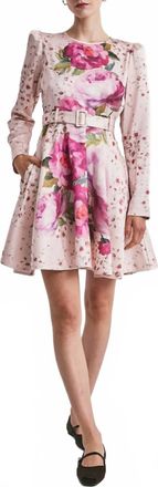 byTiMo Tailored Satin Belt Dress In Rose