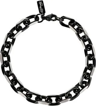 Ed Hardy Mens Rolo Chain Bracelet in Black at Nordstrom Rack