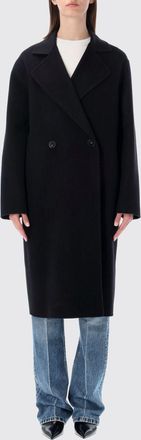 Stella McCartney Cappotto lungo doppiopetto in pura lana con rever