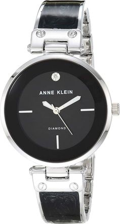 Anne Klein Womens Bangle Black Dial Watch
