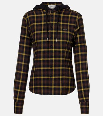 Coperni Hooded checked cotton shirt