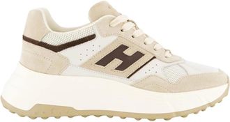 Hogan Sneakers, female, Beige, 4 1/2 UK, Lace-Up Trainers for Women