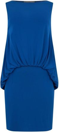 Alberta Ferretti Korte jurk met gedrapeerde taille - Dames - Korte kleedjes - Blauw - S - Kleedjes