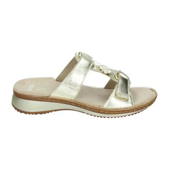 Ara Schoenen, Dames, Geel, 37 EU, Leer, 1229003 Wedge Sandaal