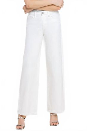 Flying Monkey High Rise Wide Leg Jean In White