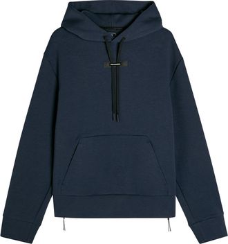On Focus Tech Hooded Cotton-blend Sweatshirt - Navy - XS (UK6 / XS)