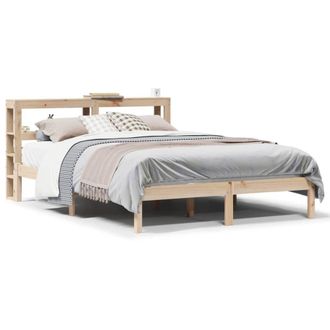 Berkfield Home Bed Frame without Mattress 140x200 cm Solid Wood Pine in Light Brown
