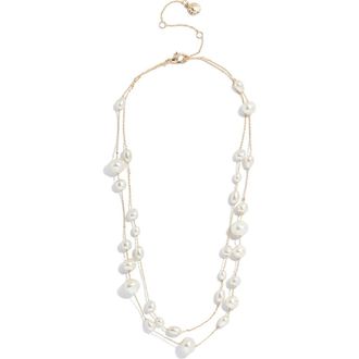 BaubleBar Blair Layered Faux Pearl Necklace at Nordstrom