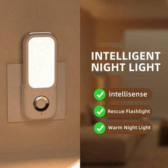 OEM L&aacute;mpara Con Sensor De Presencia, Se Apaga Cuando La Persona Se Va, Tipo Enchufable, L&aacute;mpara De Almohada Recargable Para Dormitorio