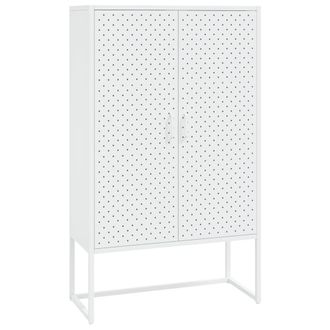 vidaXL Aparador De Acero Blanco 80x35x135 Cm Vidaxl