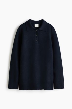H&M Polopullover aus Wolle - Blue