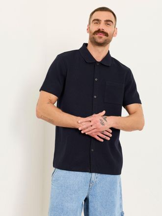 Fat Face FatFace Ayr Navy Ribbed Shirt