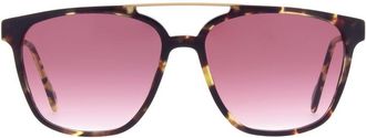 Andy Wolf Brown Metal Sunglasses