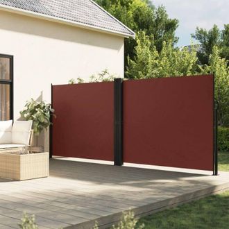 vidaXL Toldo Lateral Retr&aacute;ctil Marr&oacute;n 160x1200 Cm Vidaxl