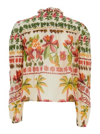 Derhy Womens Blouse Axelle White Cotton Blouses Shirt