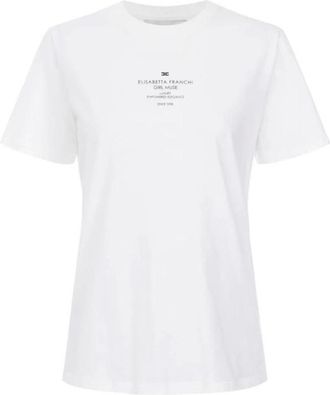 Elisabetta Franchi Dames, Tops, Wit, Maat: XS Katoen