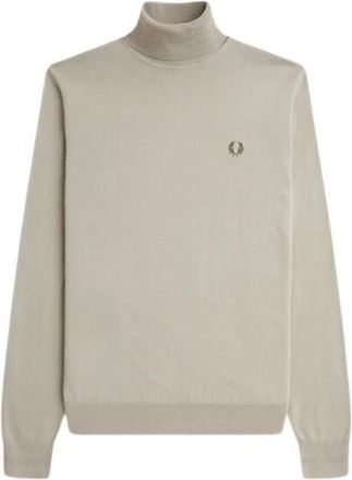 Fred Perry High Neck Sweater - Heren - Sweatshirts - Beige - XL - Katoen - Hoodies & sweatvesten