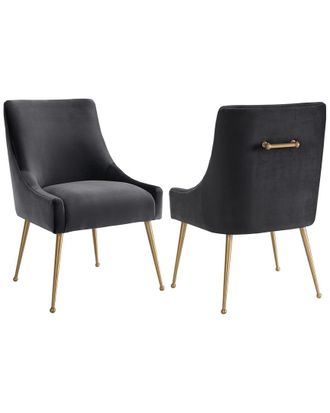 TOV Furniture Tov Furniture Beatrix Grey Velvet Side Chair