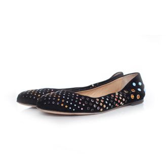 Giuseppe Zanotti Suede Ballerina with colored studs