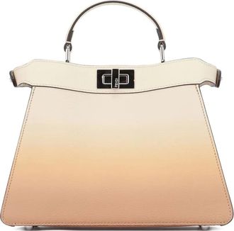 Fendi small Peekaboo gradient-effect tote bag - women - Leather - One Size - Neutrals