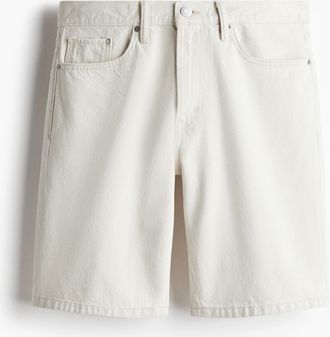 H&M Regular Denim Shorts - Beige