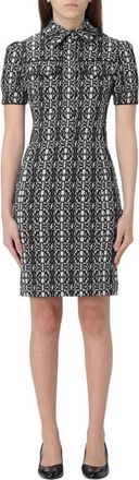 Max Mara Witte Jurk met Kraag Elegante Stijl - Dames - Korte kleedjes - Zwart - 2XS - Kleedjes