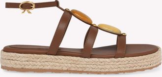 Gianvito Rossi Alicudi Espadrillas in Brown Calf Leather at Nordstrom, Size 41