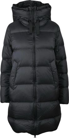Bomboogie Black Flared High-Collar Nylon Short Down Jacket