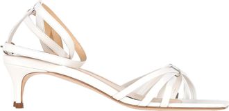 by FAR Kaia Kitten Heels met Straps in Wit Leer