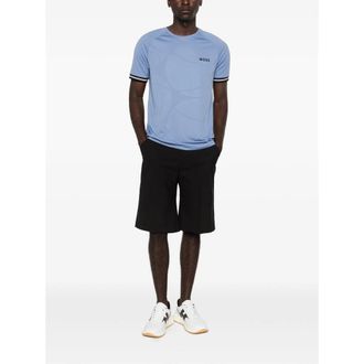 HUGO BOSS Logo-Print T-Shirt - Blue