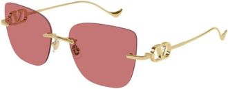Valentino Vg 0033S Zonnebril - Dames - Zonnebrillen - Geel - 54 MM - Accessoires