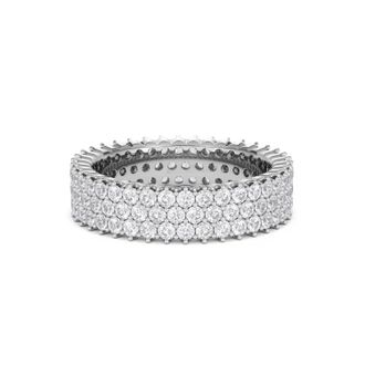The Diamond Store Jasmine Lab Diamond Pave Eternity Ring 2.00ct G/VS in 18K White Gold