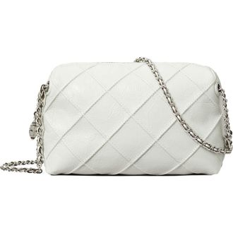 Tory Burch Fleming Soft Leather Crossbody Bag in Blanc at Nordstrom