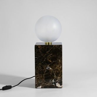 Maisons du monde L&aacute;mpara de m&aacute;rmol multicolor con esfera opaca