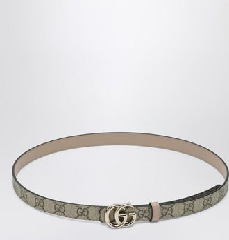 Gucci Thin reversible GG Marmont belt in beige/GG Supreme