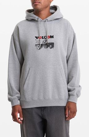 Volcom x Seth Conboy Embroidered Graphic Hoodie in Heather Grey at Nordstrom, Size X-Large