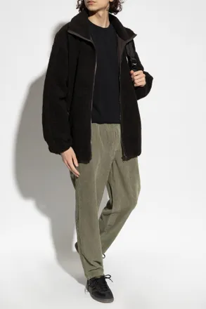 American Vintage Fleece Sweatshirt With Stand-up Collar, Mens, Brown