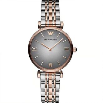 Emporio Armani Twee-wijzer Quartz Horloge - Dames - Horloges - Grijs - ONE Size - Accessoires
