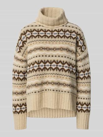 Barbour Regular Fit Rollkragenpullover aus Woll-Mix Modell HELEN in Beige, Gr&ouml;&szlig;e 34